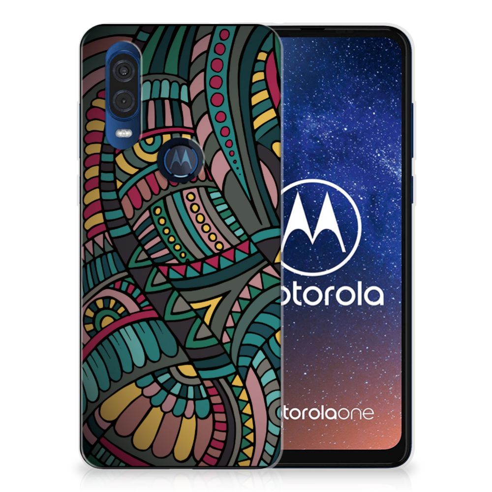 Motorola One Vision TPU bumper Aztec