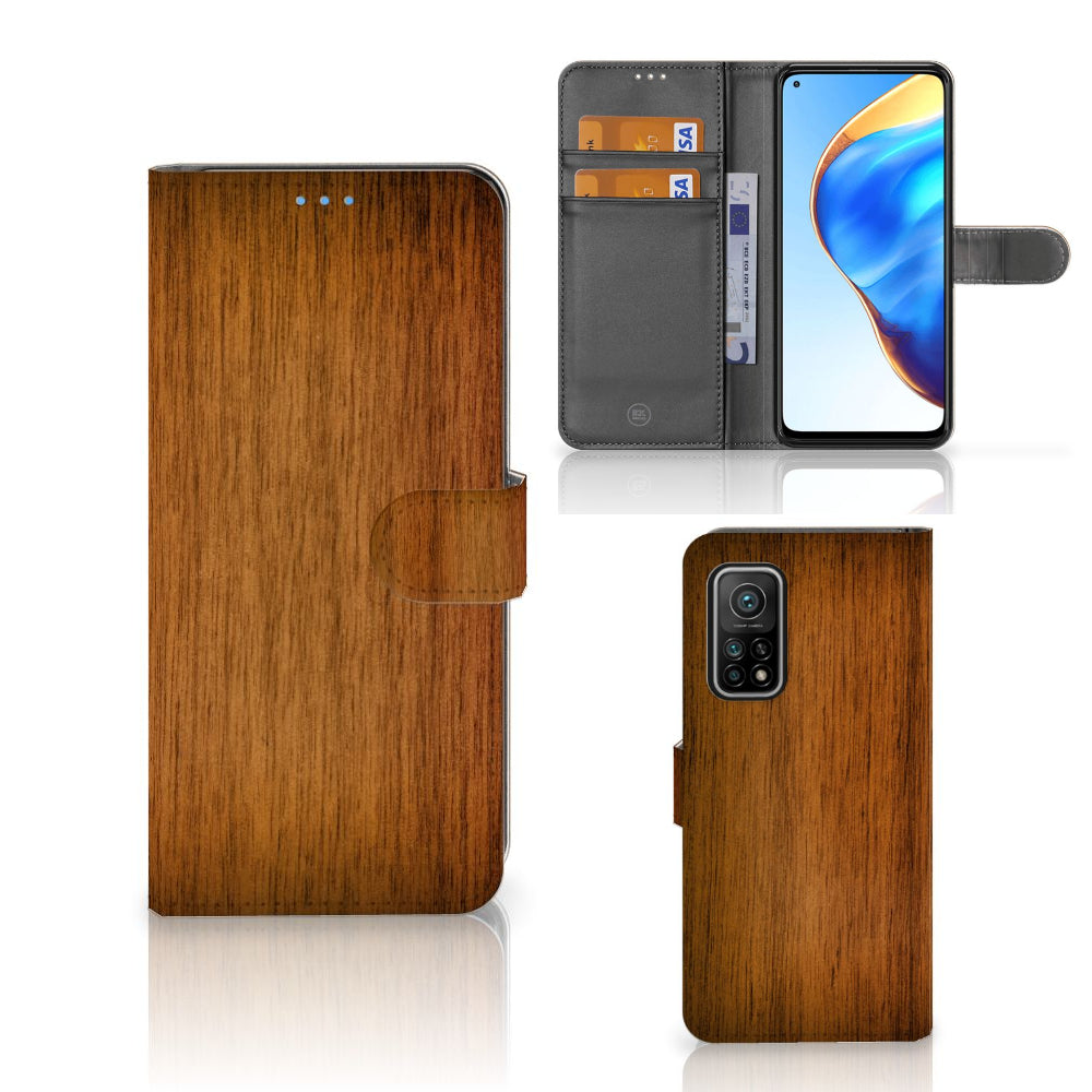 Xiaomi Mi 10T Pro | Mi 10T Book Style Case Donker Hout