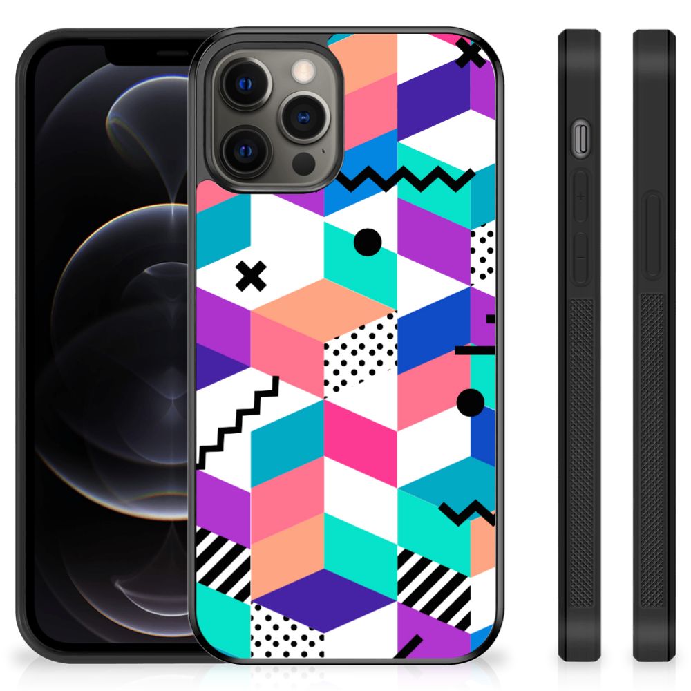 iPhone 12 Pro Max Grip Case Blokken Kleurrijk B2C Telecom
