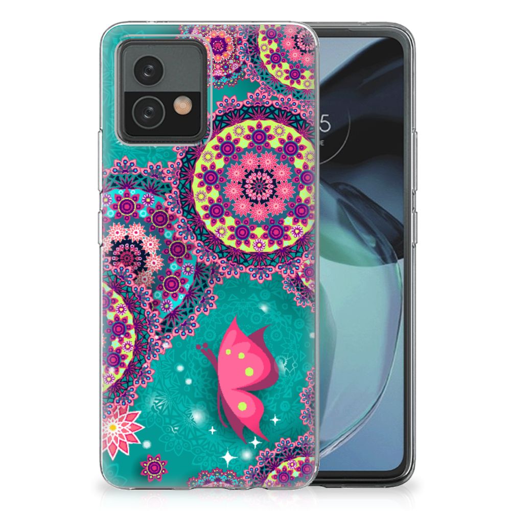 Motorola Moto G72 Hoesje maken Cirkels en Vlinders B2C Telecom