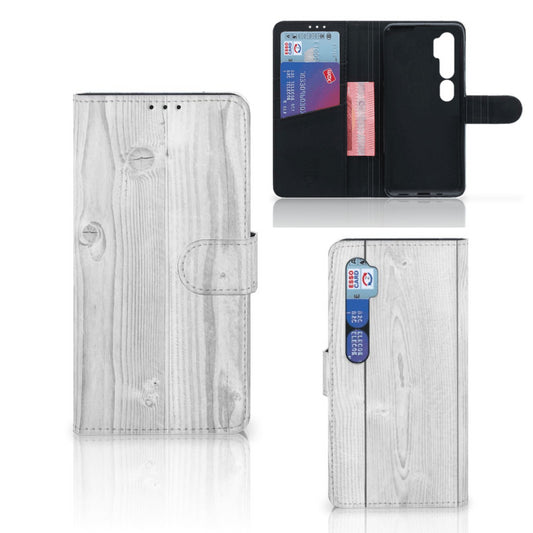 Xiaomi Mi Note 10 Pro Book Style Case White Wood