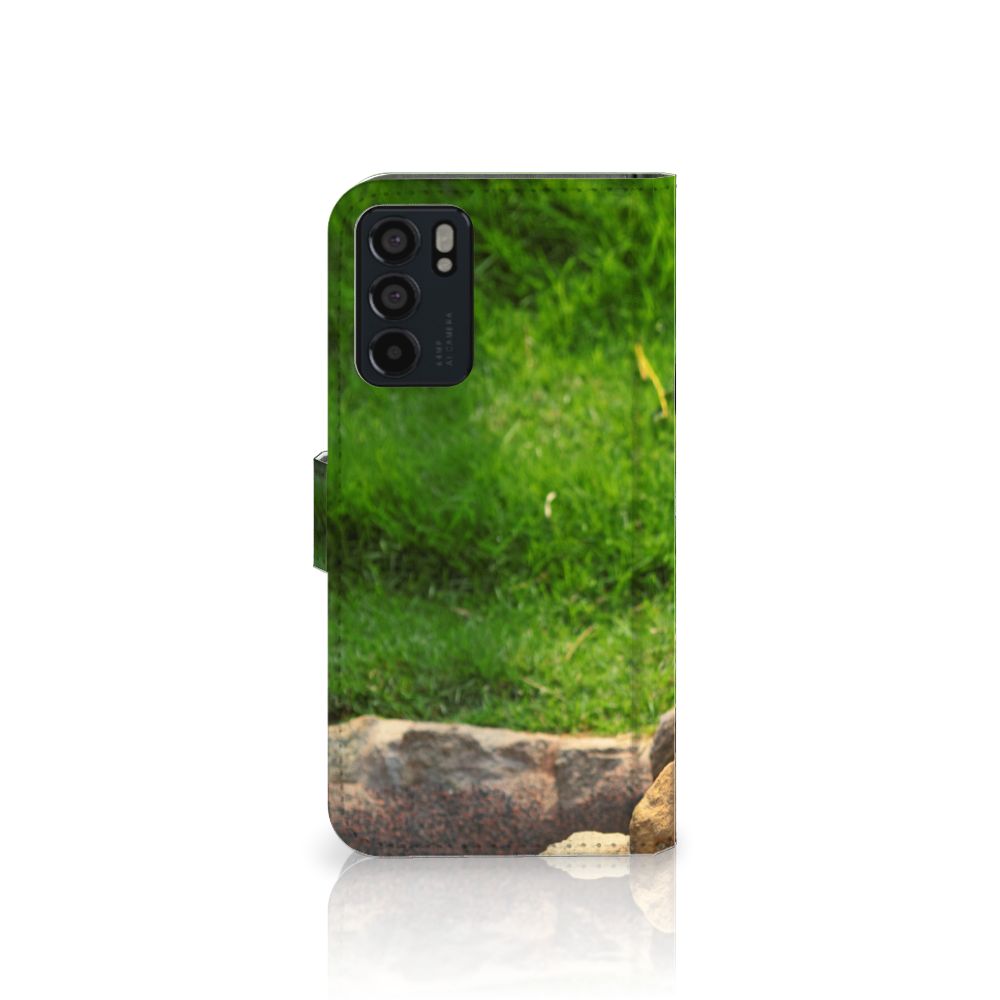 OPPO Reno6 5G Telefoonhoesje met Pasjes Panda