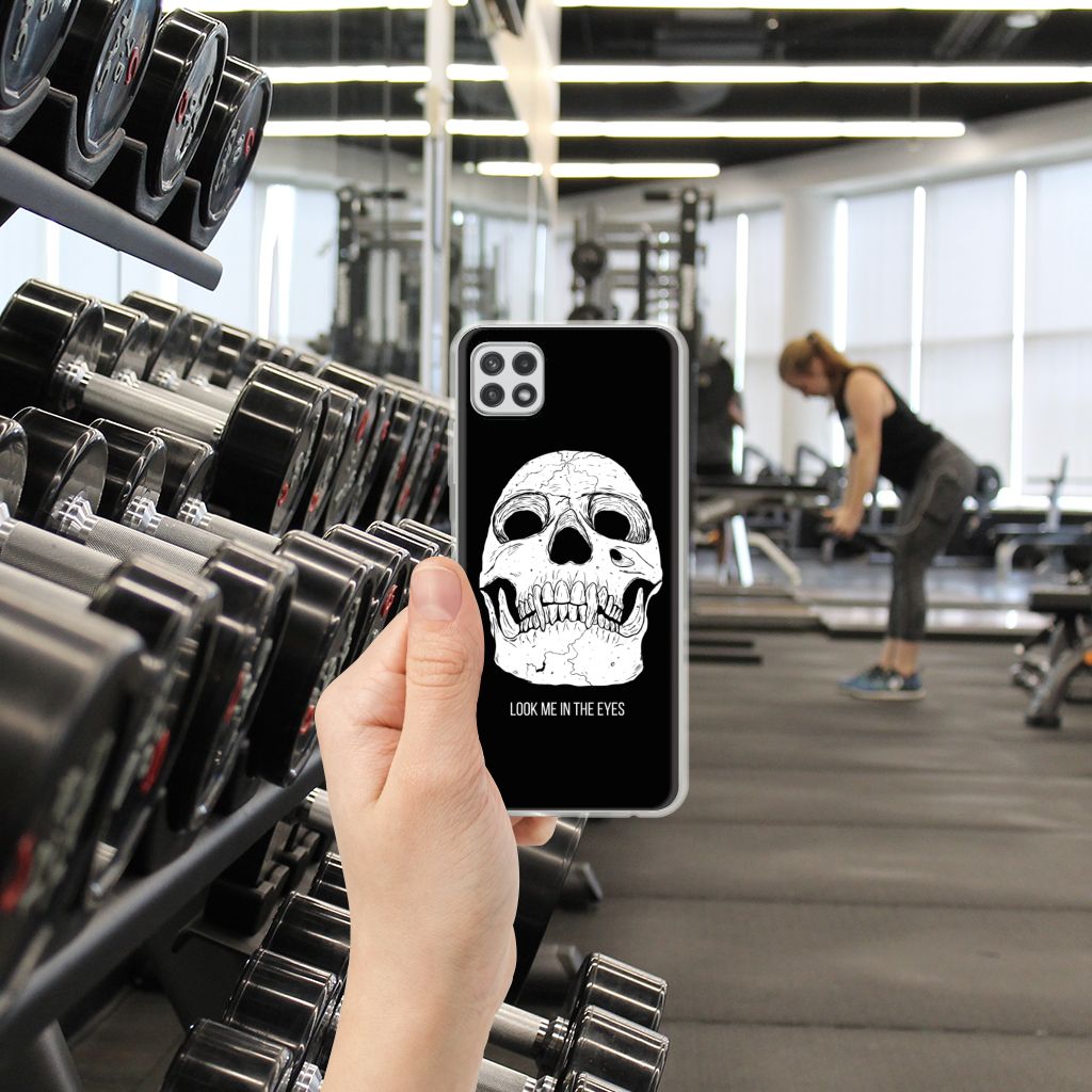 Silicone Back Case Samsung Galaxy A22 5G Skull Eyes B2C Telecom