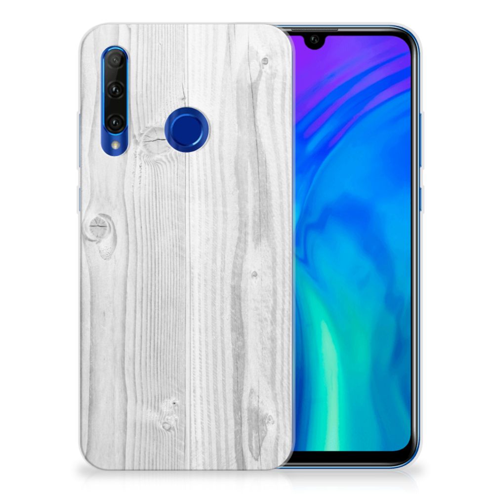 Honor 20 Lite Bumper Hoesje White Wood