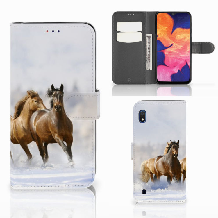 Samsung Galaxy A10 Telefoonhoesje met Pasjes Paarden