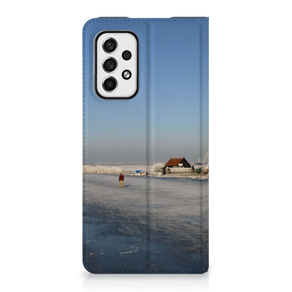 Samsung Galaxy A73 Book Cover Schaatsers - B2C Telecom