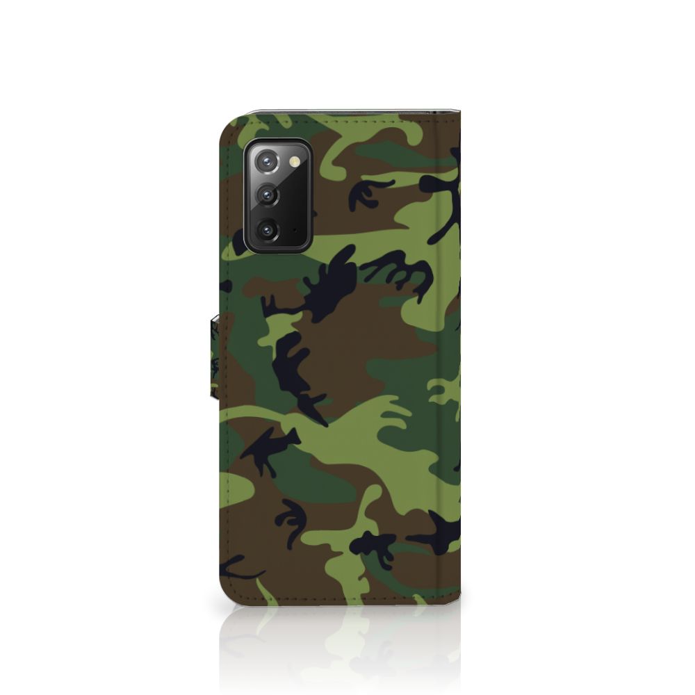 Samsung Galaxy Note 20 Telefoon Hoesje Army Dark