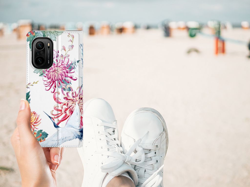 Xiaomi Mi 11i | Poco F3 Hoesje maken Bird Flowers - B2C Telecom