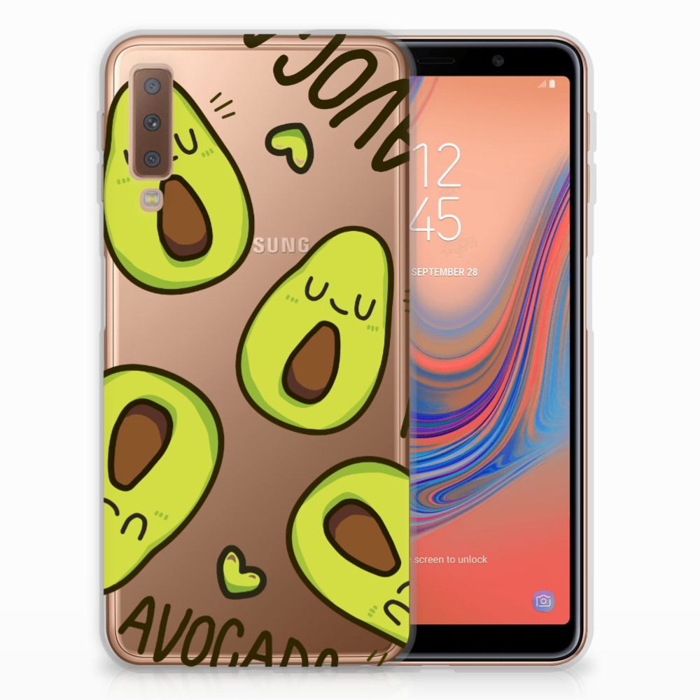 Samsung Galaxy A7 (2018) Telefoonhoesje met Naam Avocado Singing