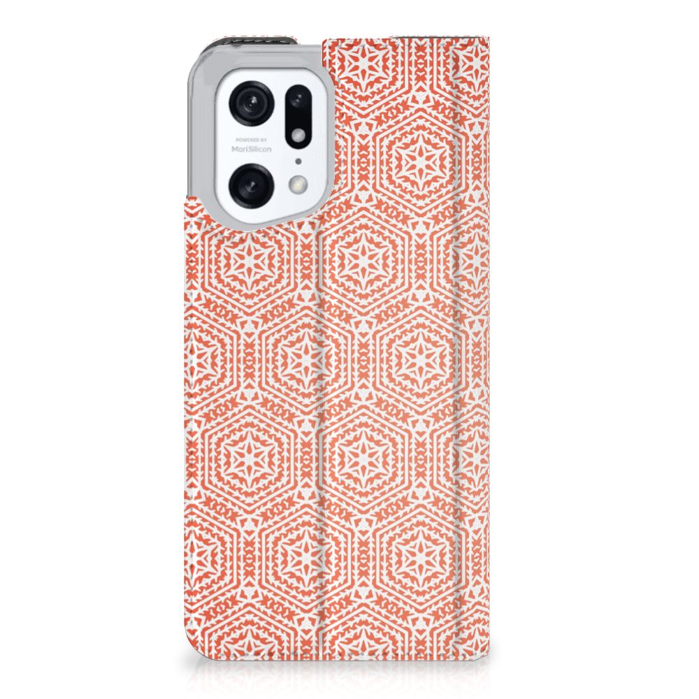 OPPO Find X5 Pro Hoesje met Magneet Pattern Orange - B2C Telecom