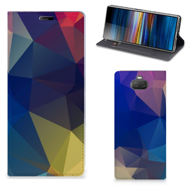 Sony Xperia 10 Plus Stand Case Polygon Dark