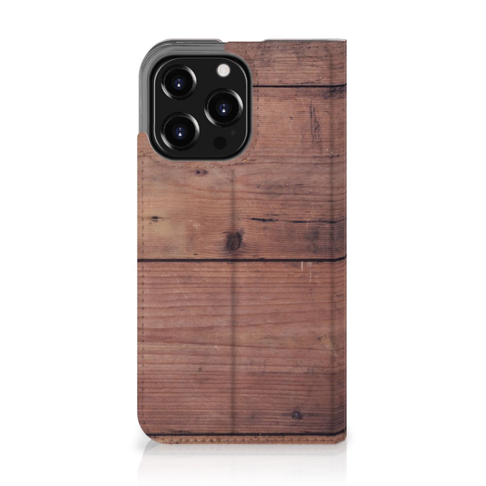 iPhone 13 Pro Book Wallet Case Old Wood - B2C Telecom