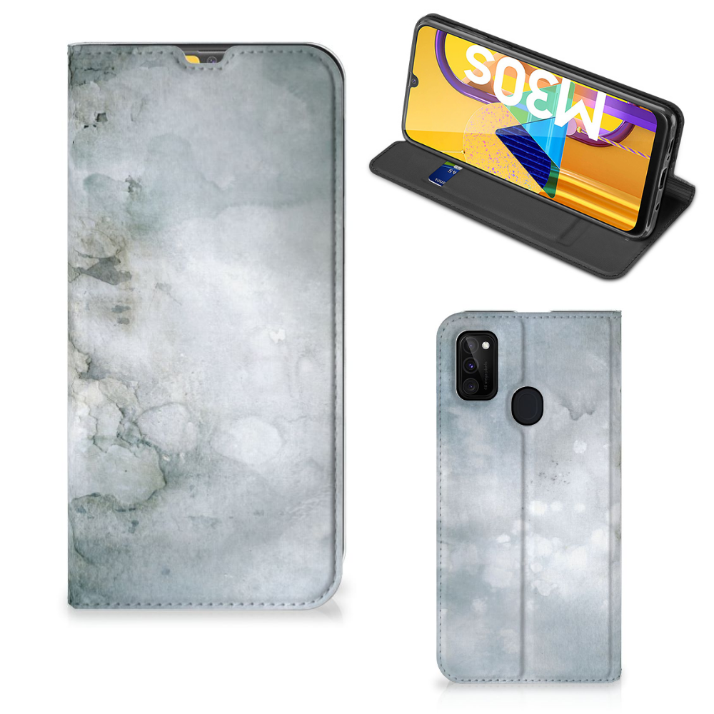 Bookcase Samsung Galaxy M30s | M21 Painting Grey - B2C Telecom