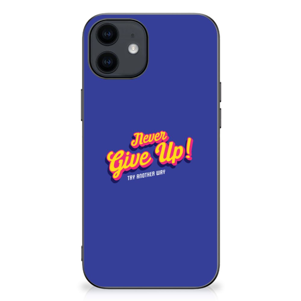 iPhone 12 Pro | 12 (6.1") Hoesje met Quotes Never Give Up