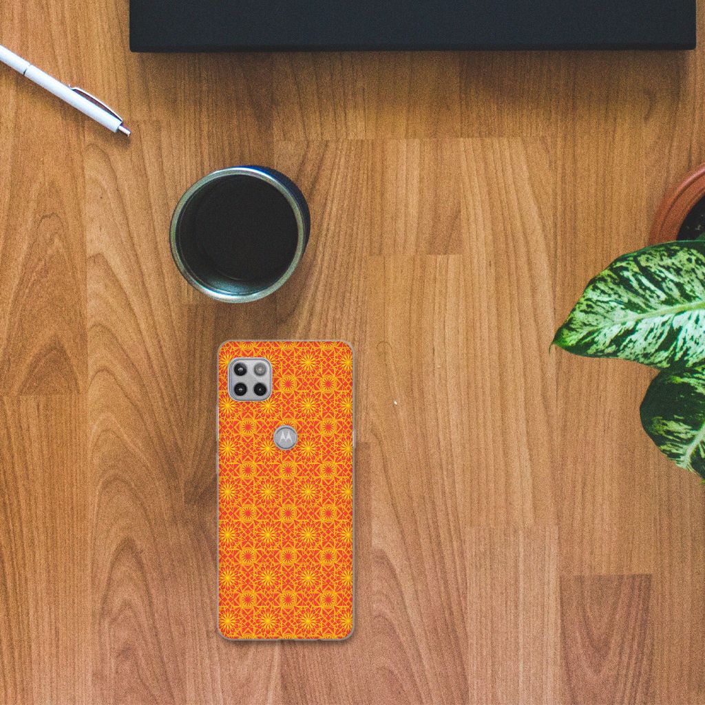 Motorola Moto G 5G TPU bumper Batik Oranje