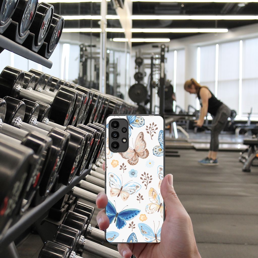 Dierenprint Telefoonhoesje voor Samsung Galaxy A13 4G Vlinder B2C Telecom