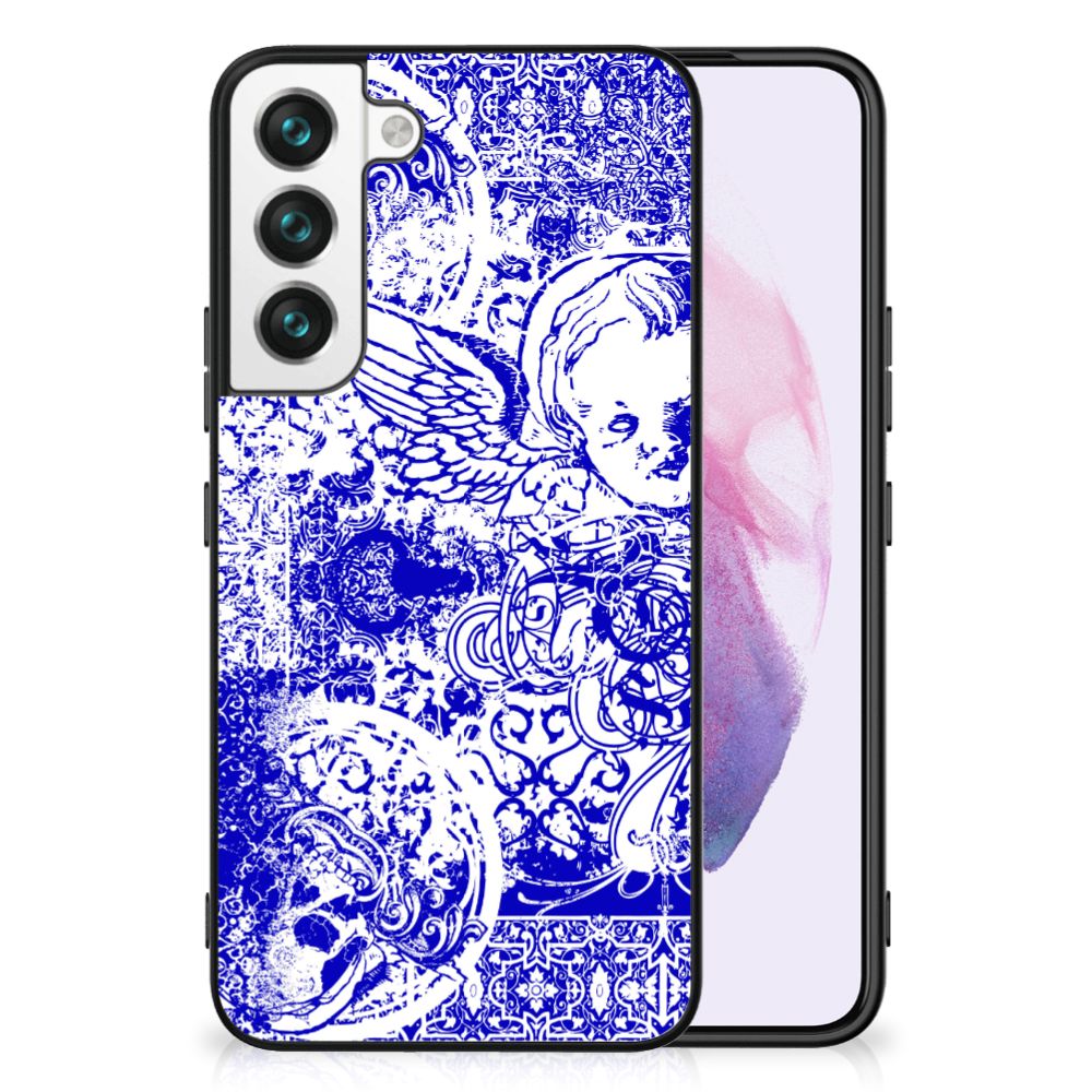 Telefoonhoesje Samsung Galaxy S22 Angel Skull Blauw