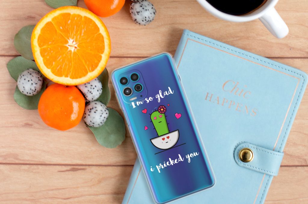 Motorola Moto G100 Telefoonhoesje met Naam Cactus Glad B2C Telecom