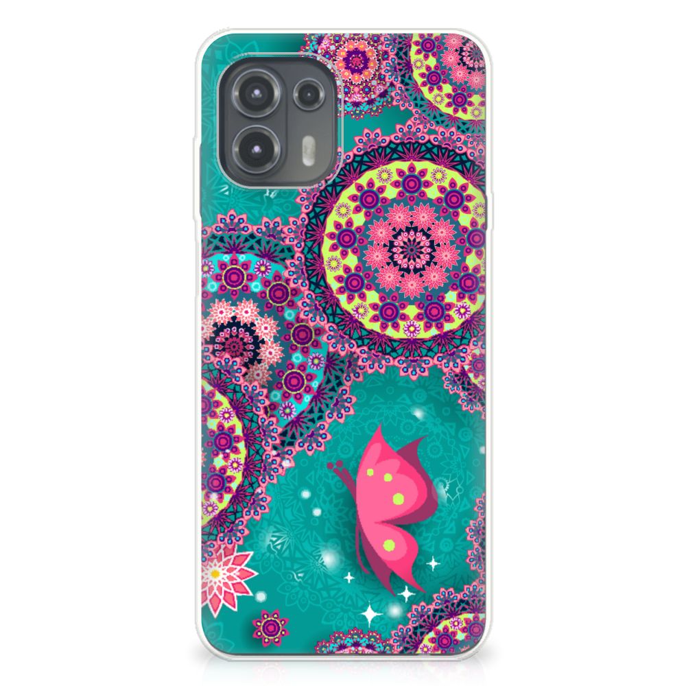 Motorola Edge 20 Lite Hoesje maken Cirkels en Vlinders B2C Telecom