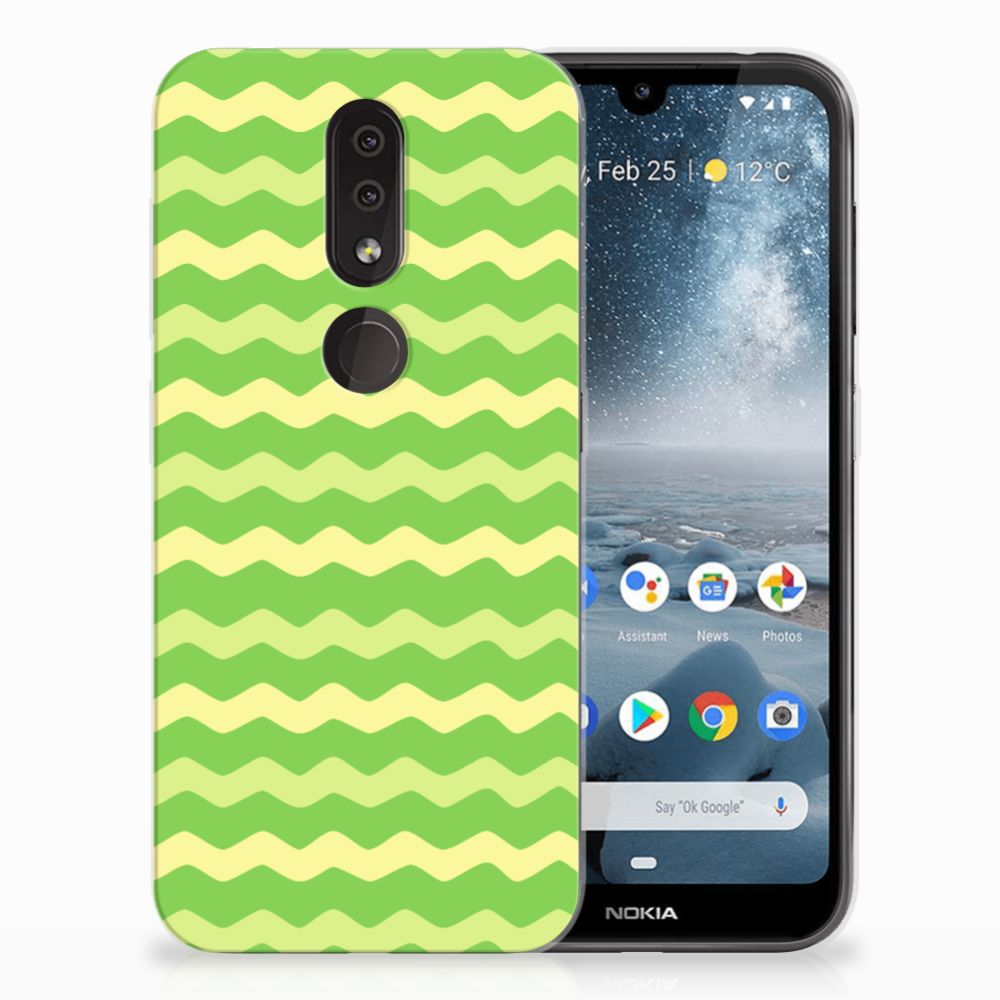 Nokia 4.2 TPU bumper Waves Green