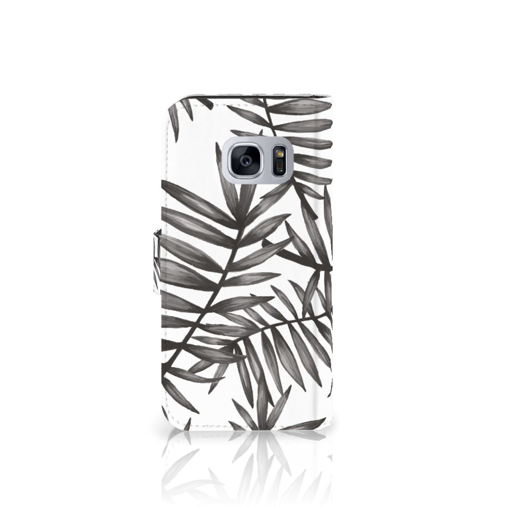 Samsung Galaxy S7 Hoesje Leaves Grey