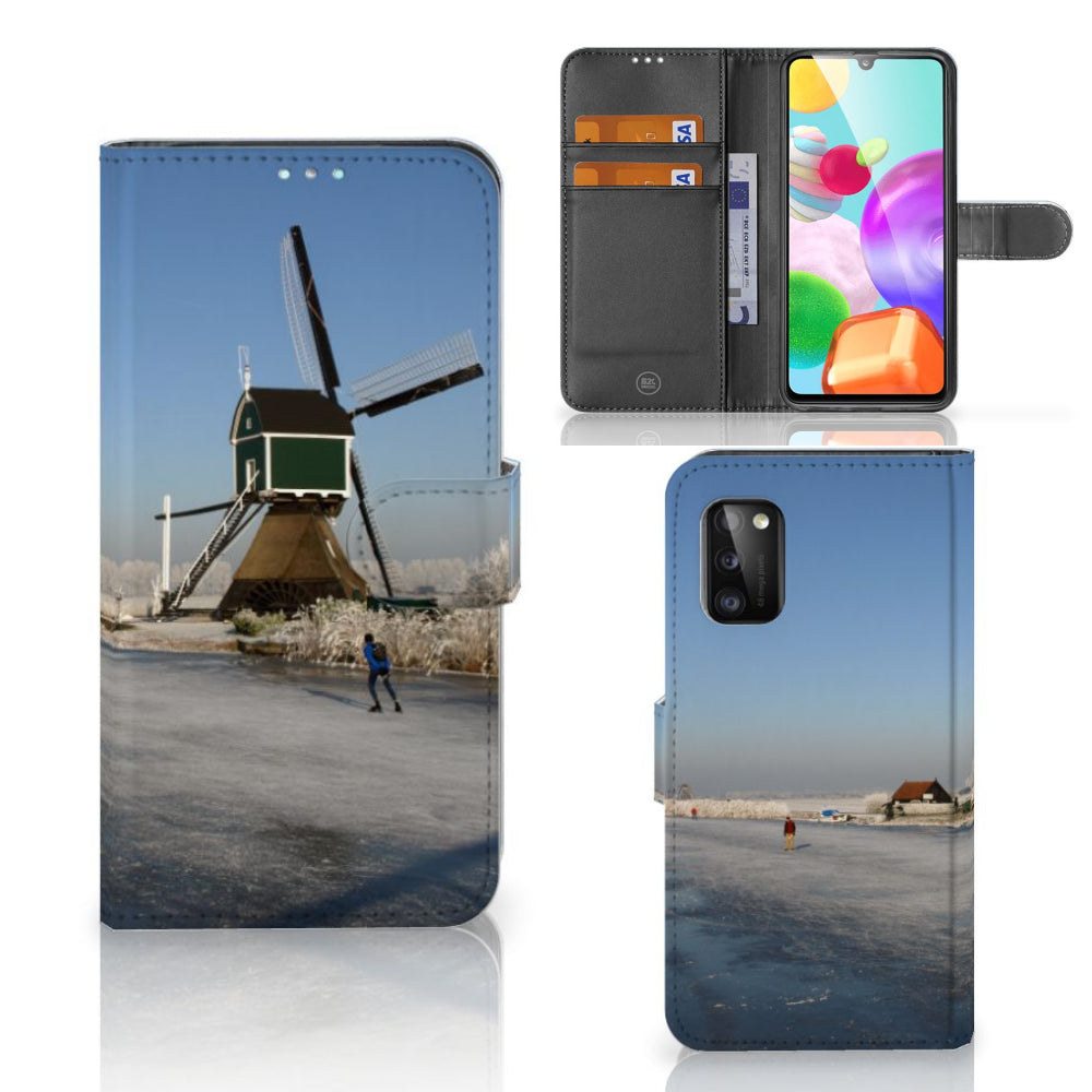 Samsung Galaxy A41 Flip Cover Schaatsers