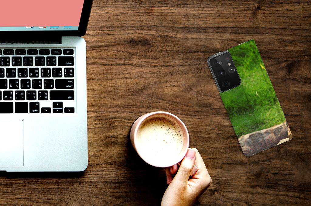 Samsung Galaxy S21 Ultra Hoesje maken Panda - B2C Telecom