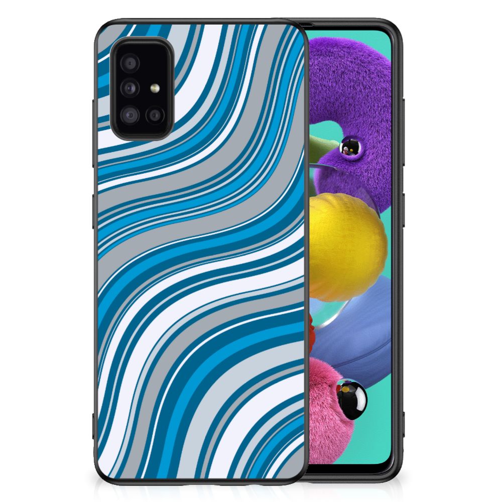 Samsung Galaxy A51 Bumper Case Waves Blue