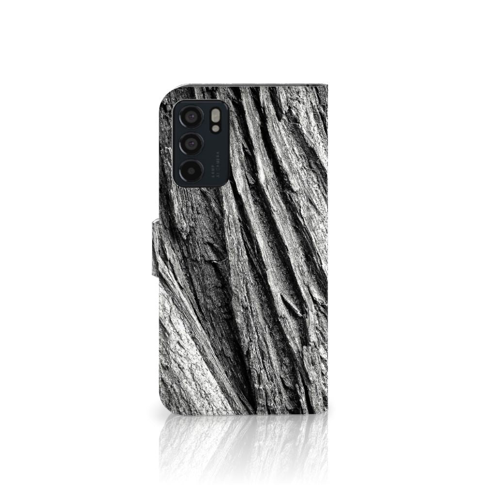 Book Style Case OPPO Reno6 5G Boomschors Grijs