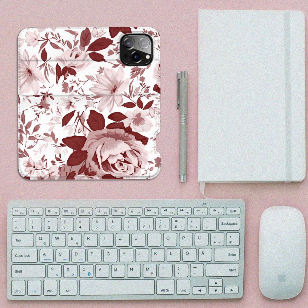 Bookcase iPhone 14 Pro Max Watercolor Flowers