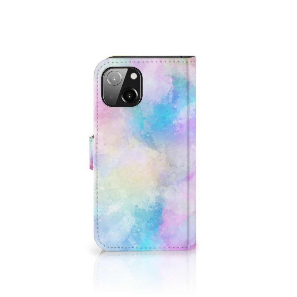 Hoesje Apple iPhone 13 Watercolor Light met pastelkleuren en unieke watercolorprint.
