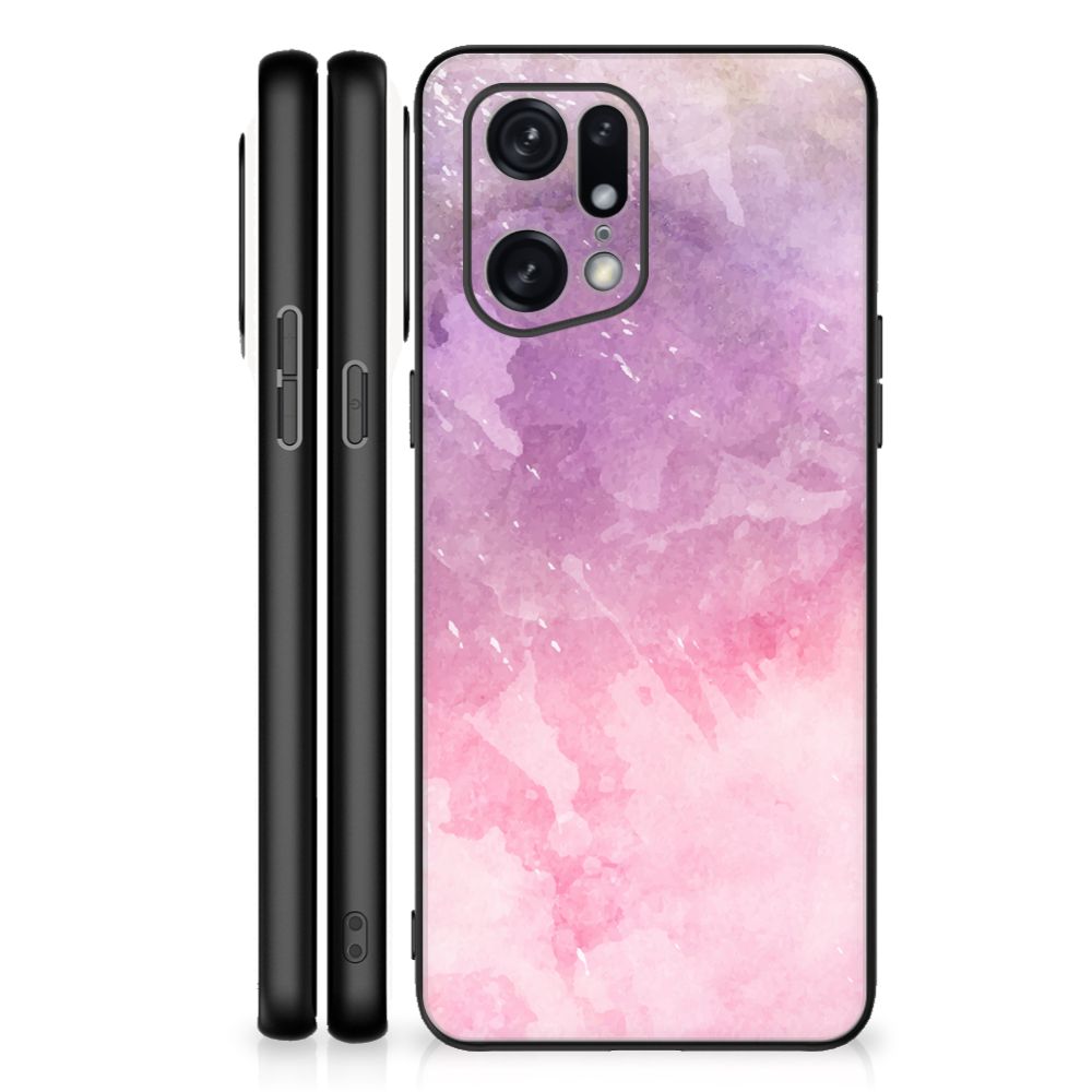 Kleurrijke Telefoonhoesje OPPO Find X5 Pro Pink Purple Paint B2C Telecom