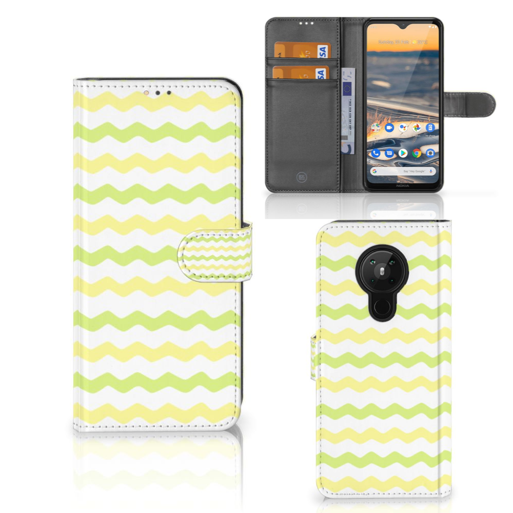 Nokia 5.3 Telefoon Hoesje Waves Yellow