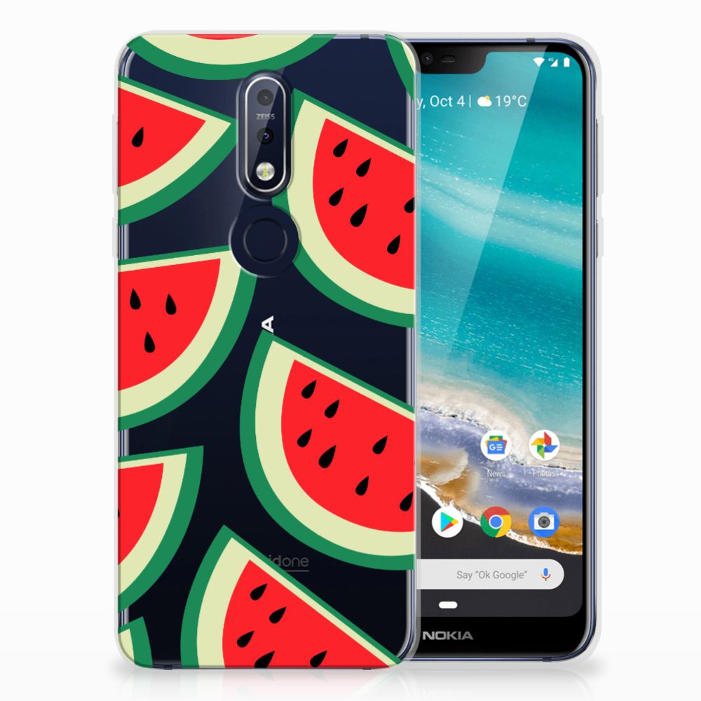 Nokia 7.1 Siliconen Case Watermelons