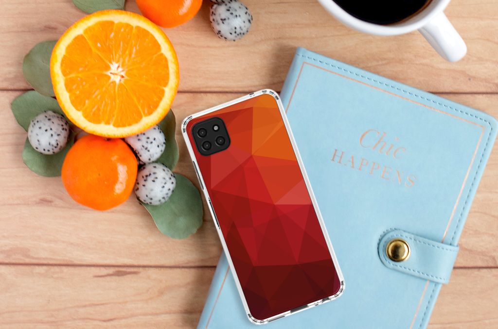 Shockproof Case voor Samsung Galaxy A22 5G Polygon Red B2C Telecom