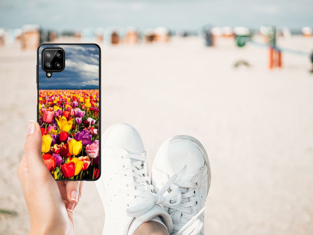 Samsung Galaxy A12 Bloemen Hoesje Tulpen B2C Telecom