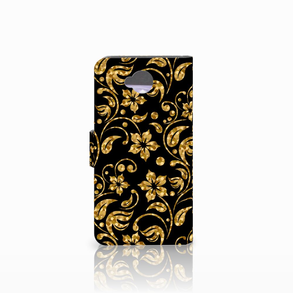 Microsoft Lumia 650 Hoesje Gouden Bloemen