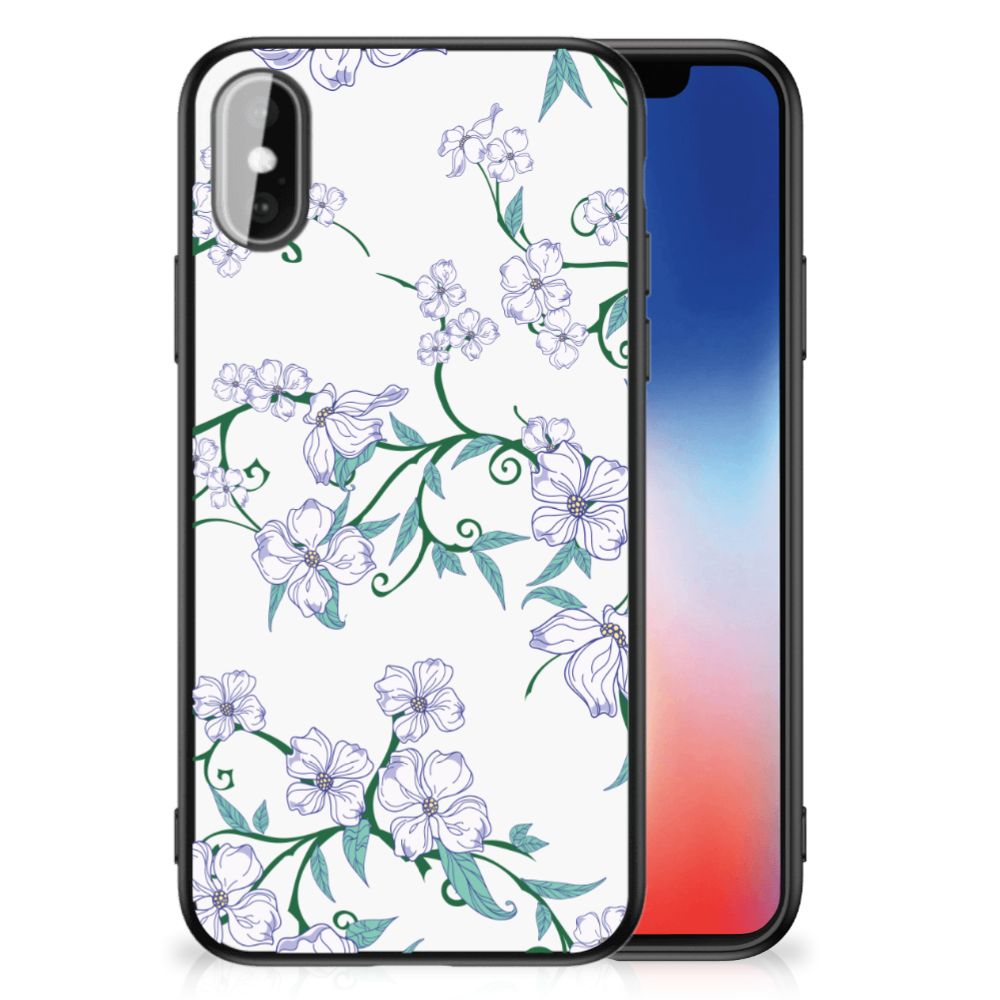 iPhone X | Xs Uniek Bloemen Hoesje Blossom White