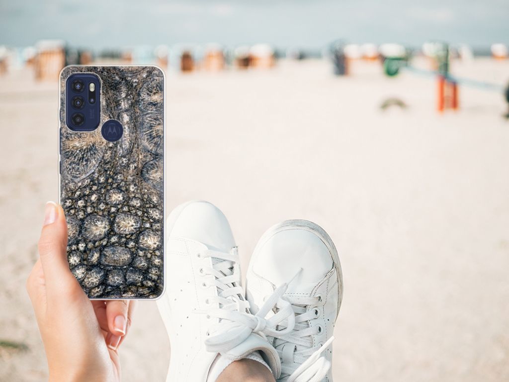 Motorola Moto G60s TPU Hoesje Krokodillenprint B2C Telecom