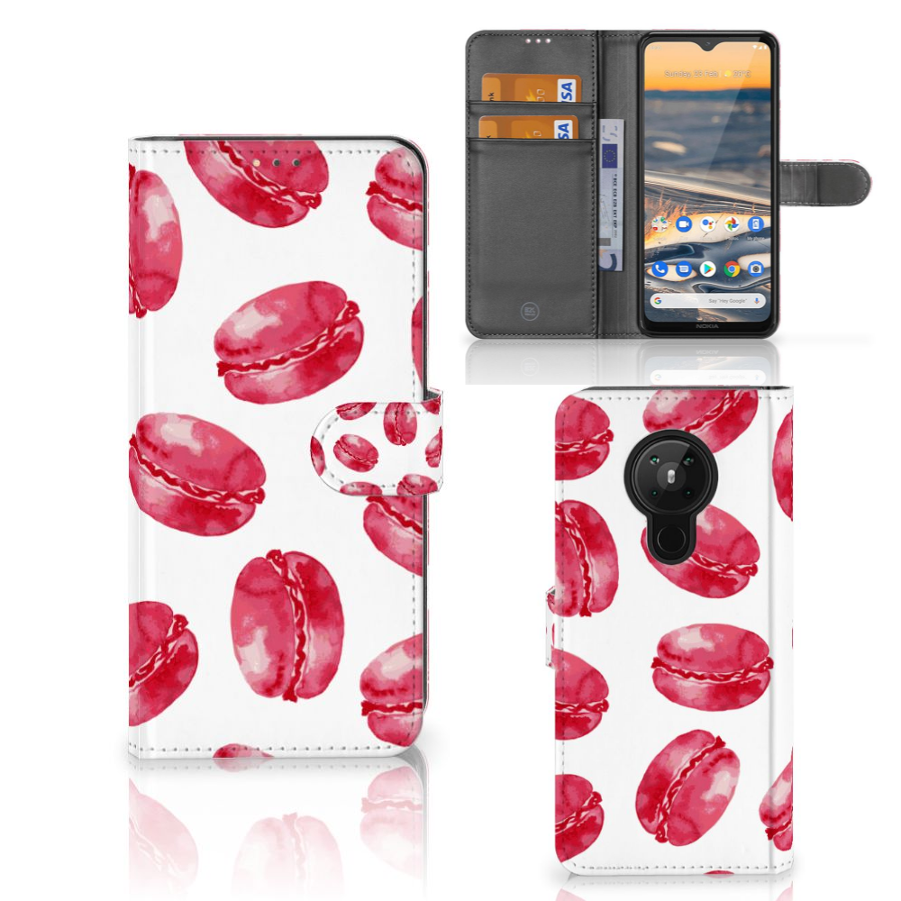 Nokia 5.3 Book Cover Pink Macarons