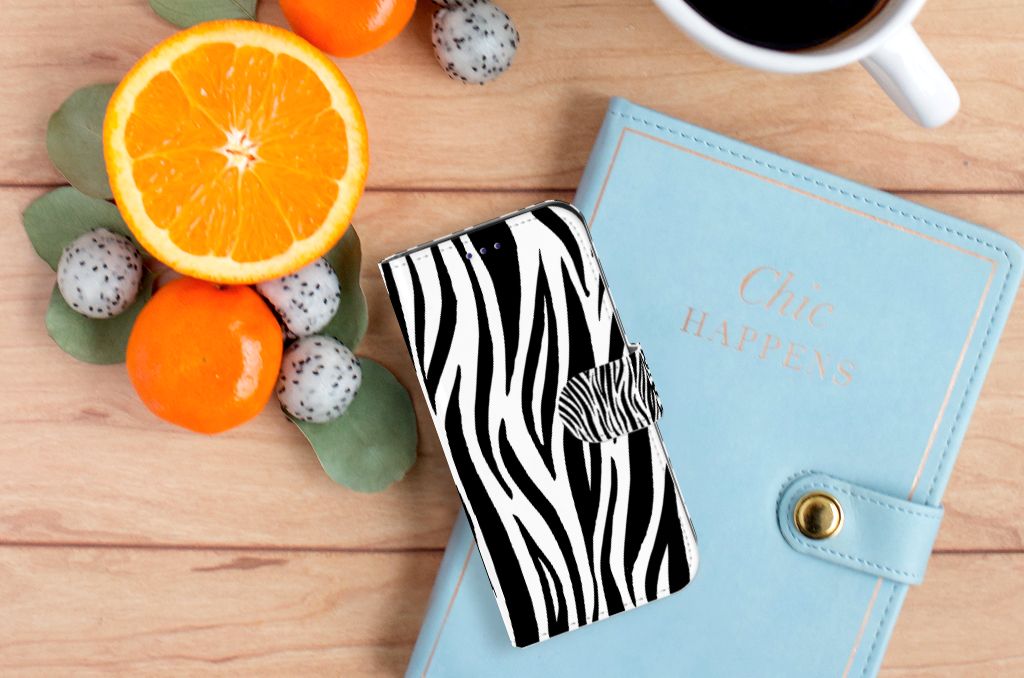 Samsung Galaxy S10e Telefoonhoesje met Pasjes Zebra