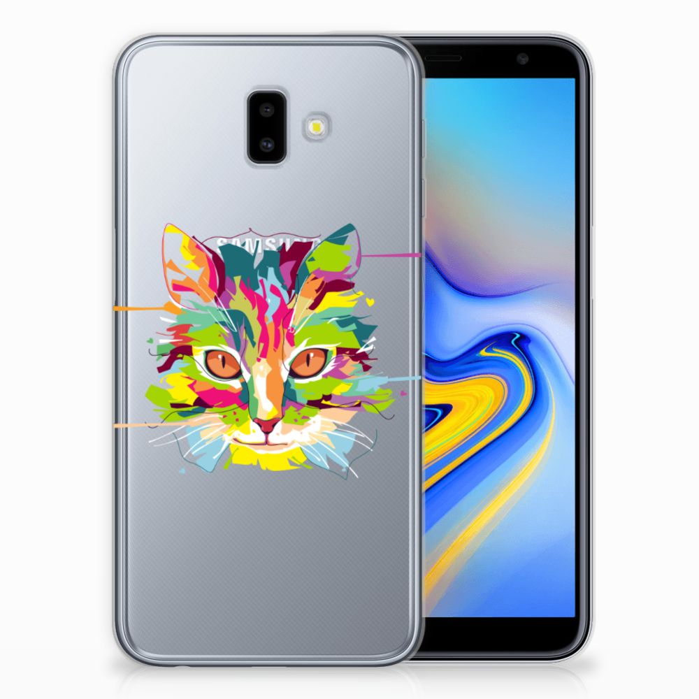Samsung Galaxy J6 Plus (2018) Telefoonhoesje met Naam Cat Color