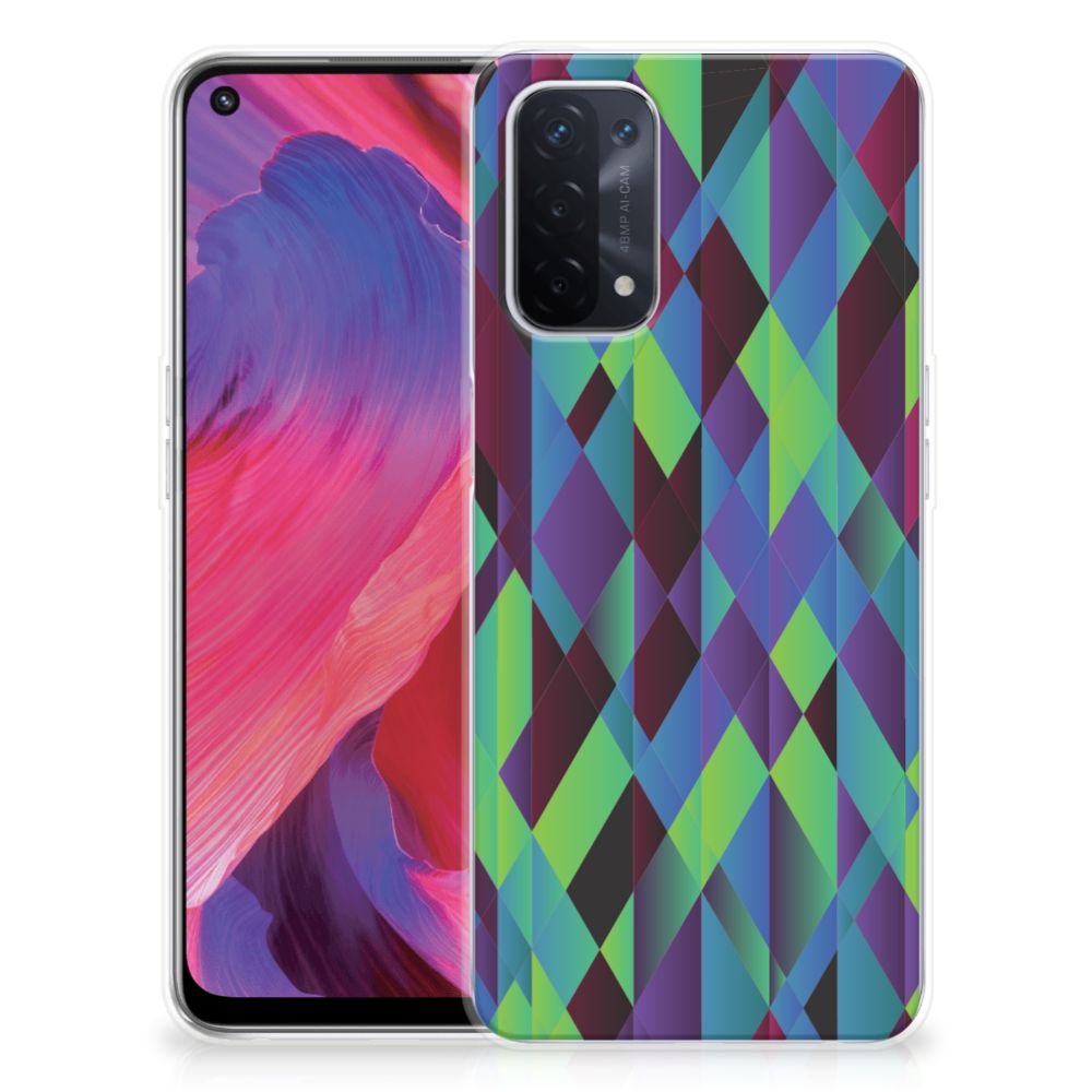 OPPO A93 5G TPU Hoesje Abstract Green Blue