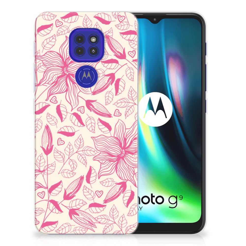Motorola Moto G9 Play | E7 Plus TPU Case Pink Flowers B2C Telecom