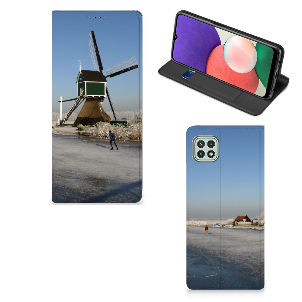Samsung Galaxy A22 5G Book Cover Schaatsers - B2C Telecom