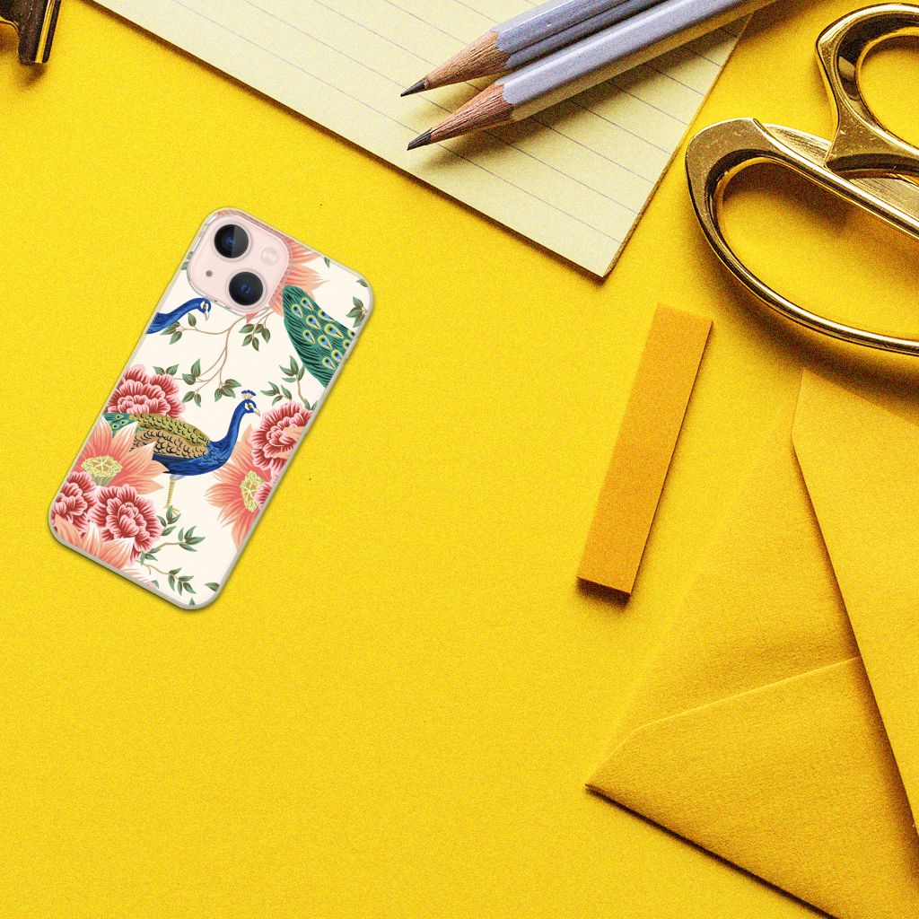 TPU Hoesje voor iPhone 13 mini Pink Peacock B2C Telecom