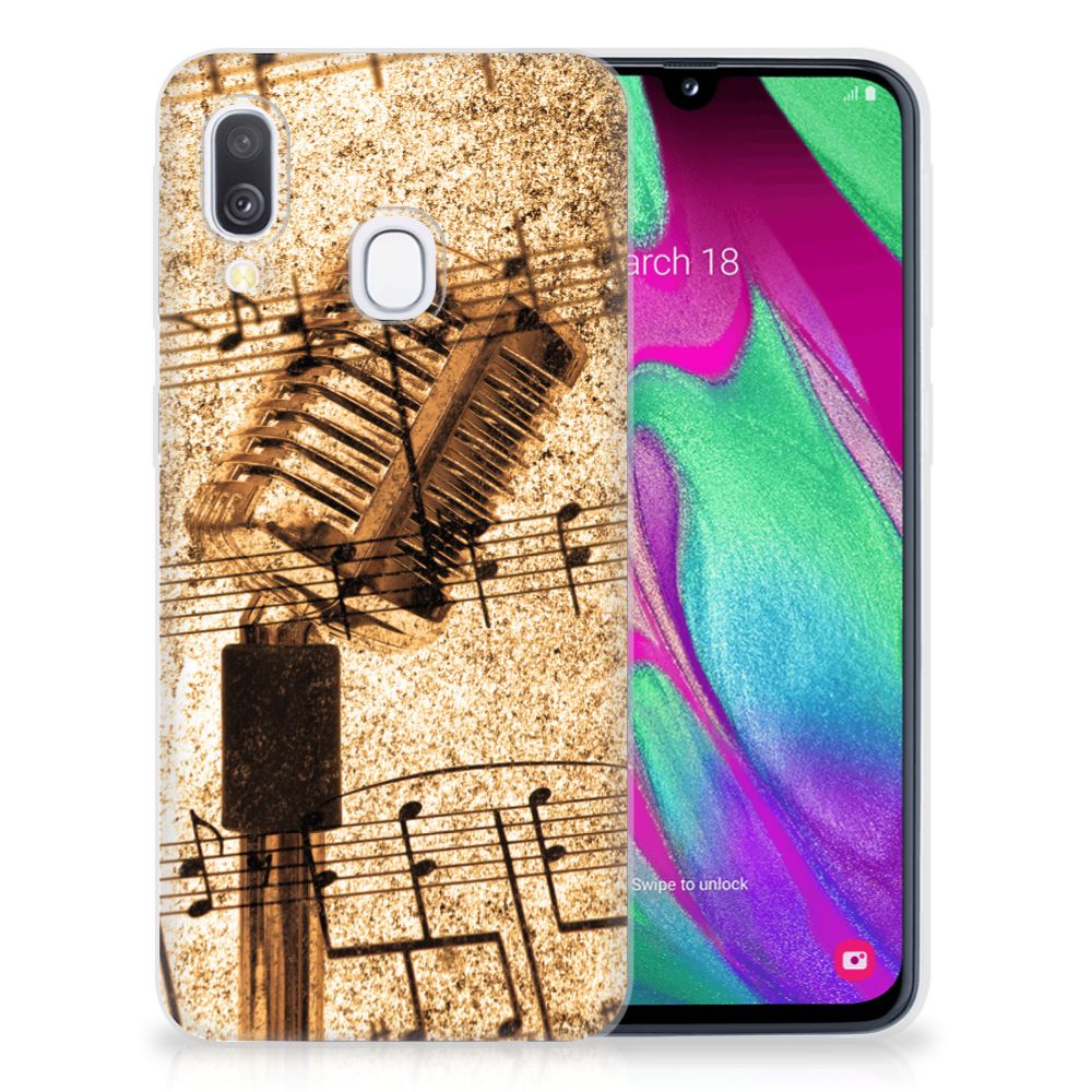 Samsung Galaxy A40 Siliconen Hoesje met foto Bladmuziek