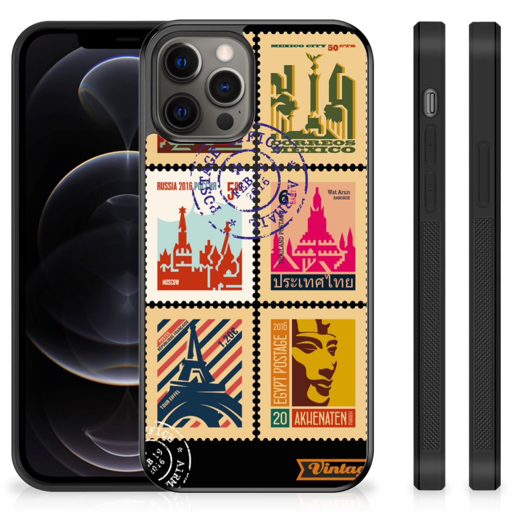 iPhone 12 Pro Max Silicone Hoesje Postzegels B2C Telecom