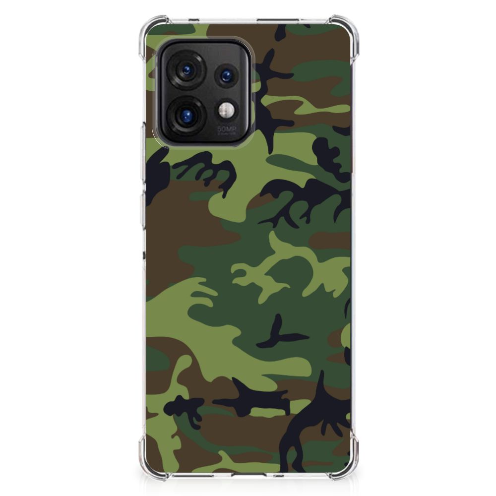 Motorola Edge 40 Pro Doorzichtige Silicone Hoesje Army Dark