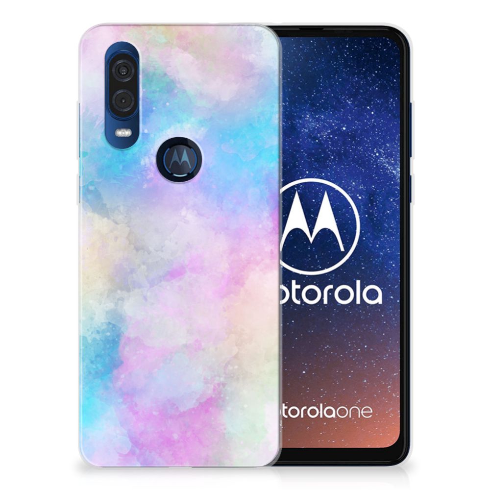 Hoesje maken Motorola One Vision Watercolor Light